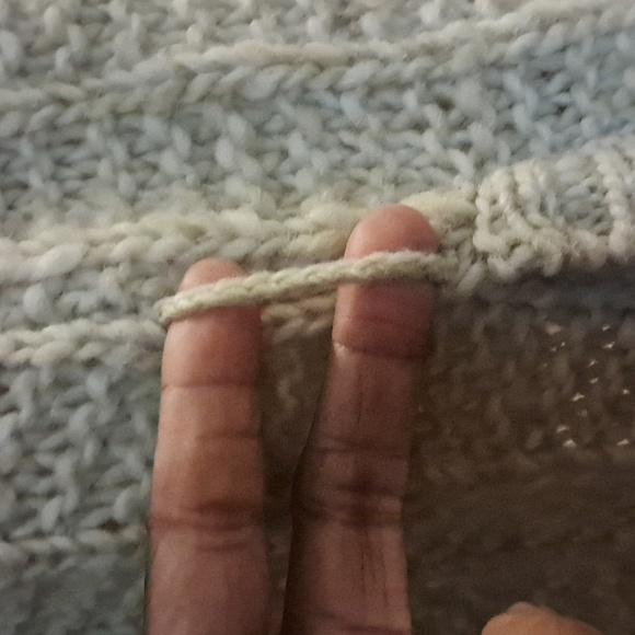 Aeropostale Chunky Hooded Short Sleeve Open Front Knit Sweater Wool Blend Size L - Picture 9 of 10